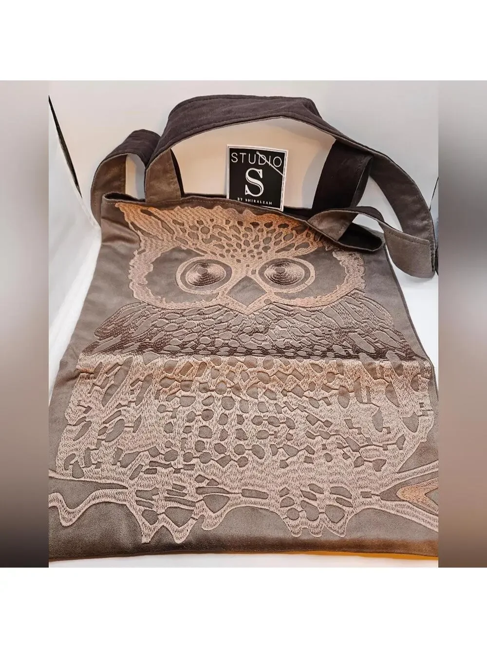 Shiraleah Gray and Tan Tote Bag
